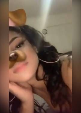 Fucking her doggy with a filter on