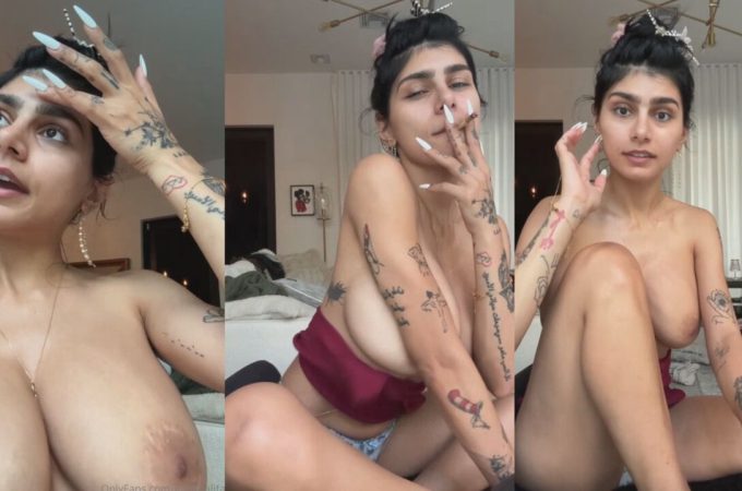 Mia Khalifa – Topless Smoking Video Leaked