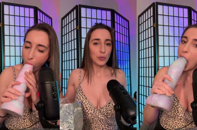Christina Khalil – Big Dildo Sucking Video Leaked