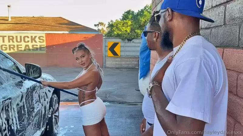 Hayley Davies – Car Wash Babe Takes Double BBC Penetration For Extra Cash Video Leaked