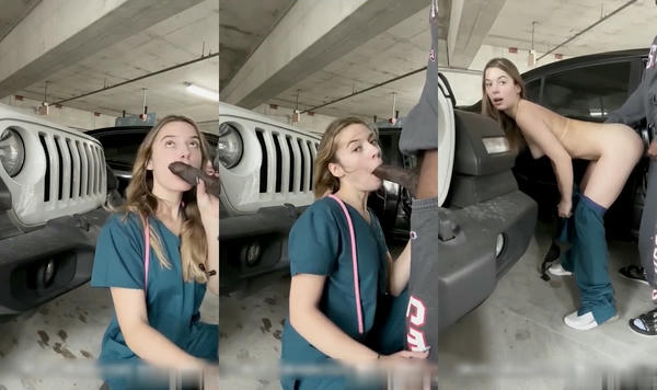 Izzy Swallows – Hot Nurse Fucked By Stranger In The Parking Lot Video Leaked