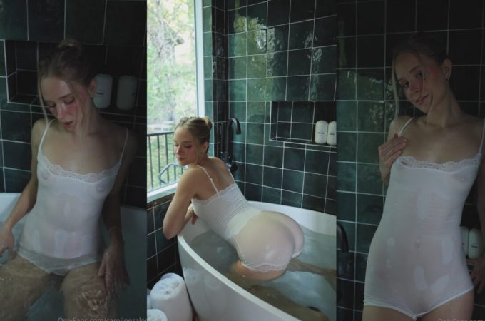 Caroline Zalog – Bathtub Tease Video Leaked