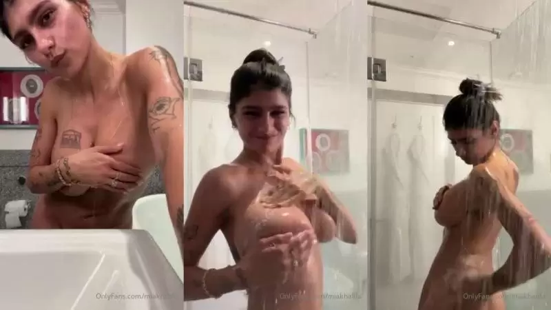 Mia Khalifa – Rubbing Her Big Tits Off With Soap Video Leaked