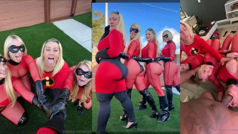 Mellanie Monroe, Stella Andrews, Greedy Groove & Rylee Raye – INCREDIBLES BGGGG Stepfamily Gangbang Video Leaked