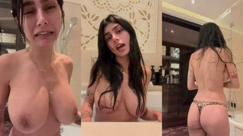 Mia Khalifa – Taking Hot Shower In Paris Hotel Video Leaked