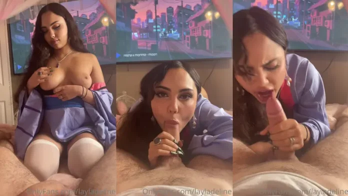 Layladeline Gives A Blowjob To Her Boyfriend Video Leaked
